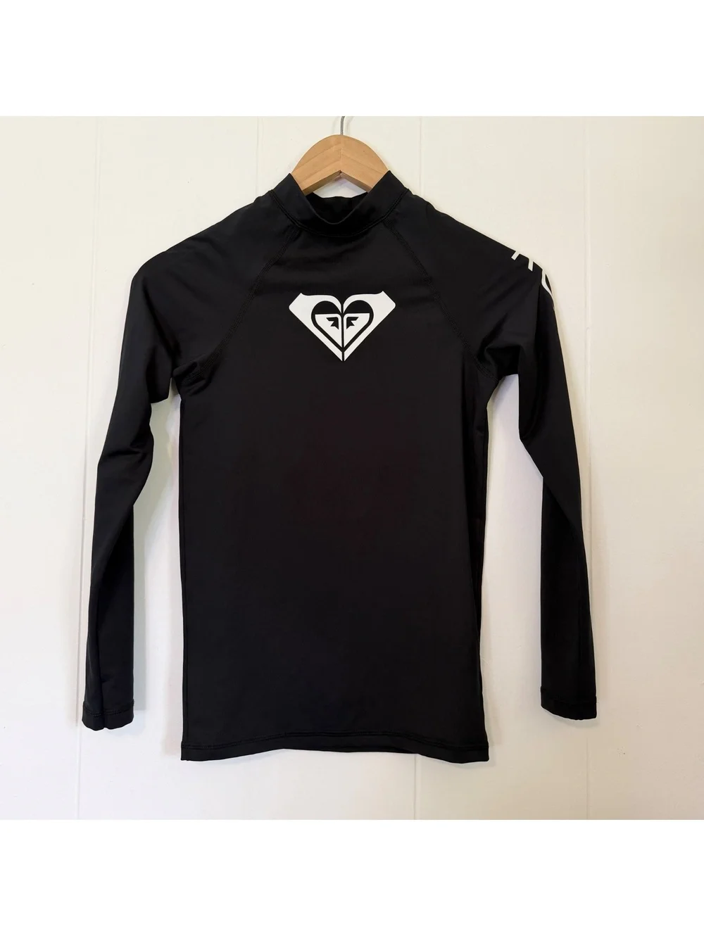 Roxy Black Long Sleeve Rash guard Swimwear Top Kids Girls XXL Girls 16